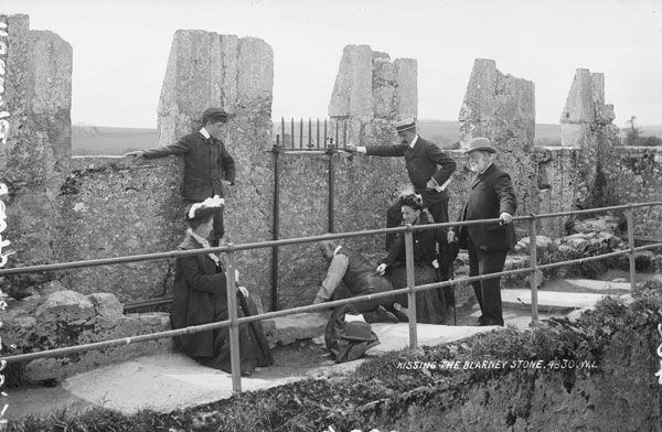 Kissing the Blarney Stone in 1897